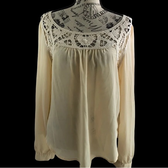 E&M women’s large beige blouse - Picture 1 of 13